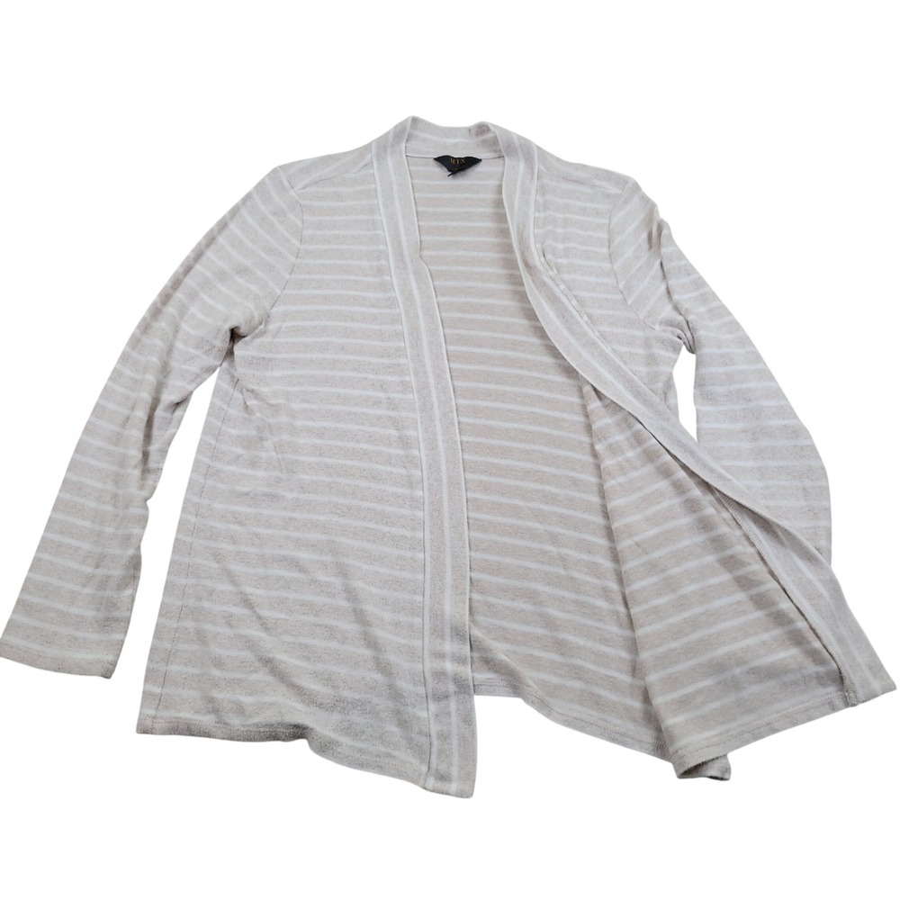 Mix By 41 Hawthorn Open Cardigan  Stitch Fix Womens XL Beige White Stripes Soft
